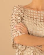 Robe-doré-en-maille-de-trèfles4