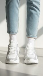 Baskets femme blanches à strass – Style sport chic TPGK