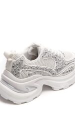Baskets femme blanches à strass – Style sport chic TPGK