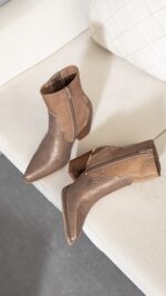 bottines cowboy femme camel doré TPGK