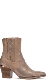 bottines cowboy femme camel doré TPGK