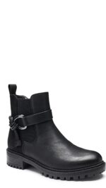 Bottines femme noires avec boucle latérale TPGK